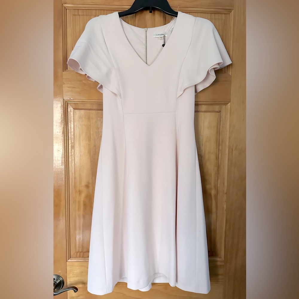 NWT. Calvin Klein dress. Light pink. Size 2